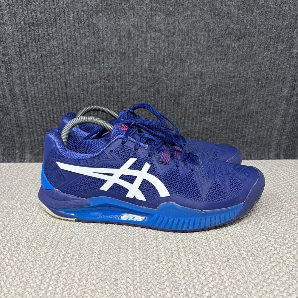 ASICS Gel-Resolution 8 Dive Blue White Athletic Court Tennis Shoes Mens 8